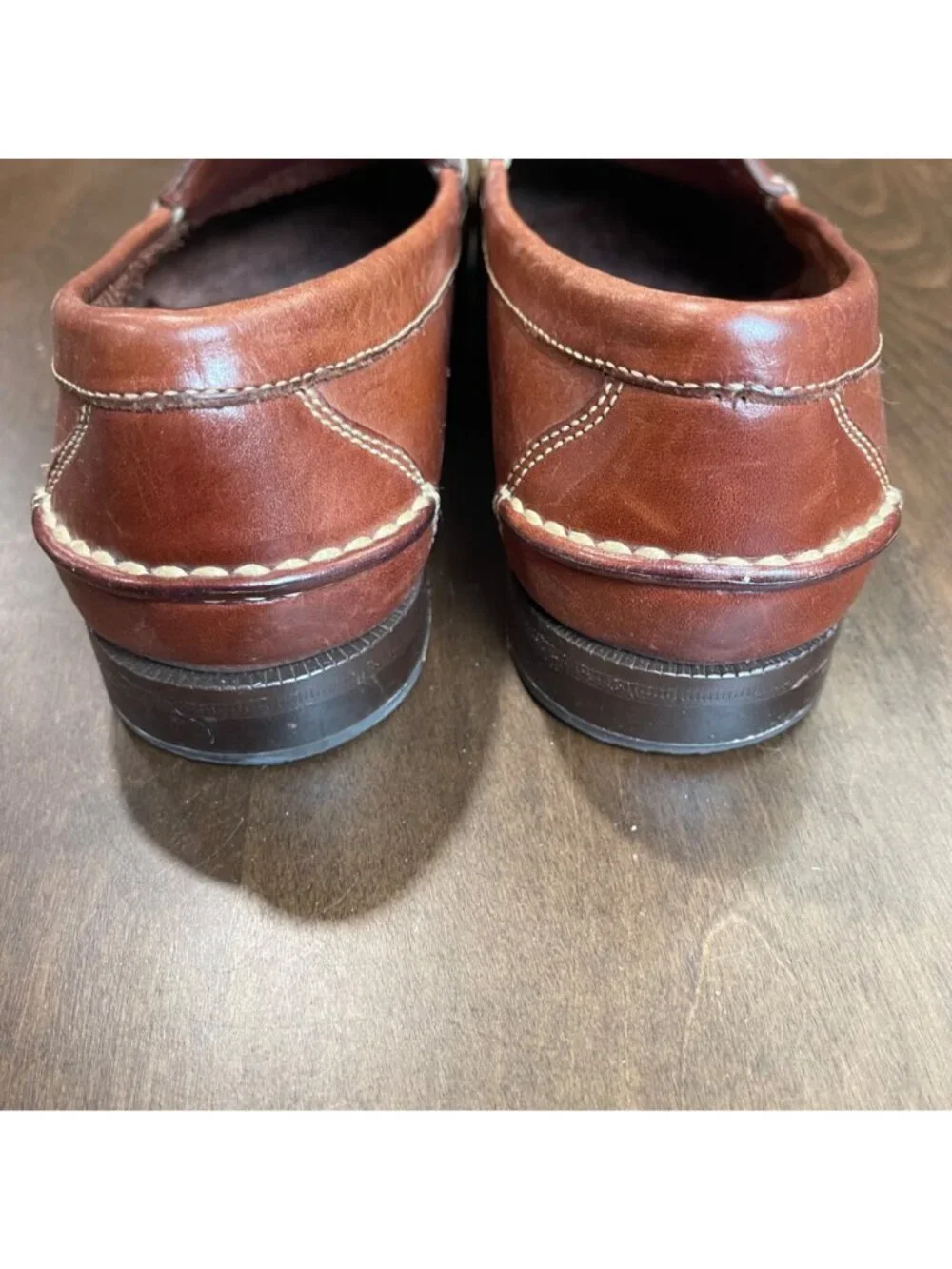Cole Haan Leather Pinch Tassel Loafer Men's Size 9M‎ Brown Handsewn in Brazil
